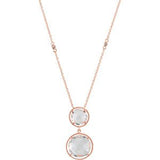 14K Rose Gold-Plated Sterling Silver Clear Quartz 17" Necklace - Siddiqui Jewelers