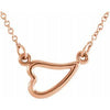 14K Rose Heart 16-18" Necklace - Siddiqui Jewelers