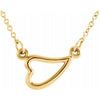 14K Yellow Heart 16-18" Necklace - Siddiqui Jewelers