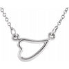 14K White Heart 16-18" Necklace - Siddiqui Jewelers