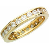 14K Yellow 1 3/8 CTW Diamond Eternity Band Size 8 - Siddiqui Jewelers