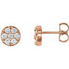 14K Rose 3/8 CTW Diamond Cluster Earrings - Siddiqui Jewelers