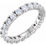 14K White 1 3/4 CTW Diamond Eternity Band Size 4 - Siddiqui Jewelers