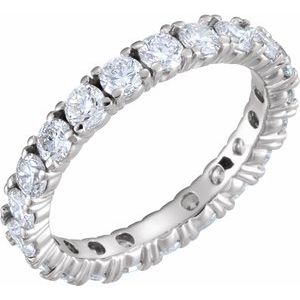 14K White 1 3/4 CTW Diamond Eternity Band Size 4 - Siddiqui Jewelers