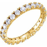 14K Yellow 1 1/3 CTW Diamond Eternity Band Size 4.5 - Siddiqui Jewelers