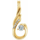 14K Yellow 1/10 CTW Diamond Pendant - Siddiqui Jewelers