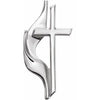 Sterling Silver 19x10 mm Methodist Cross Lapel Pin - Siddiqui Jewelers