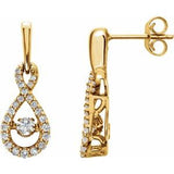 14K Yellow 3/8 CTW Diamond Infinity-Inspired Earrings - Siddiqui Jewelers