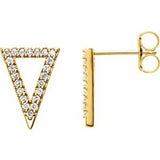 14K Yellow 1/5 CTW Diamond Triangle Earrings - Siddiqui Jewelers