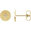 14K Yellow .02 CTW Diamond Earrings - Siddiqui Jewelers