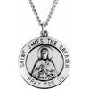 Sterling Silver 18 mm St. James Medal 18" Necklace - Siddiqui Jewelers