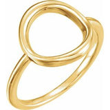 14K Yellow Circle Ring - Siddiqui Jewelers