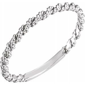 14K White 2 mm Twisted Rope Band-Siddiqui Jewelers