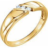 14K Yellow 2 mm Round Diamond Band - Siddiqui Jewelers