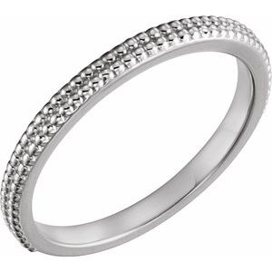 Sterling Silver Stackable Bead Ring - Siddiqui Jewelers