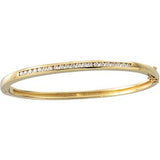 14K Yellow 5/8 CTW Diamond Bangle Bracelet - Siddiqui Jewelers