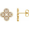 14K Yellow 1/2 CTW Diamond Clover Earrings - Siddiqui Jewelers