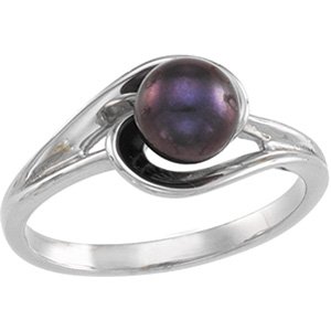 Solitaire Pearl Ring - Siddiqui Jewelers