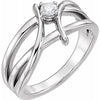 14K White 1/4 CT Diamond Ring   -Siddiqui Jewelers