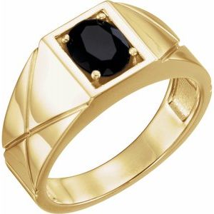 14K Yellow Onyx Ring - Siddiqui Jewelers