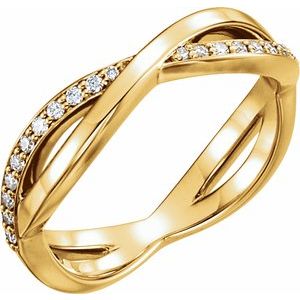 14K Yellow 1/5 CTW  Diamond Infinity-Inspired Ring - Siddiqui Jewelers