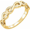 14K Yellow Stackable Infinity-Inspired Ring - Siddiqui Jewelers