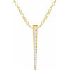 14K Yellow 1/4 CTW Diamond Graduated 16-18" Bar Necklace - Siddiqui Jewelers
