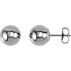 14K White 8 mm Ball Earrings Siddiqui Jewelers