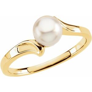 14K Yellow Pearl Ring - Siddiqui Jewelers