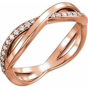 14K Rose 1/5 CTW  Diamond Infinity-Inspired Ring - Siddiqui Jewelers