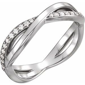 14K White 1/5 CTW  Diamond Infinity-Inspired Ring - Siddiqui Jewelers