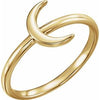 14K Yellow Crescent Ring - Siddiqui Jewelers