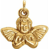 14K Yellow 11x12 mm Angel Baby Pendant - Siddiqui Jewelers