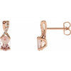 14K Rose Morganite & .05 CTW Diamond Earrings - Siddiqui Jewelers