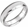 Platinum 6 mm Knurl Design Band Size 9.5 - Siddiqui Jewelers