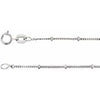 Sterling Silver 1 mm Beaded Curb 18" Chain Siddiqui Jewelers