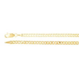 14K Yellow 3 mm Solid Curb 20" Chain
-Siddiqui Jewelers