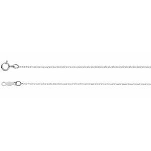 14K White .75 mm Rope 18" Chain-Siddiqui Jewelers