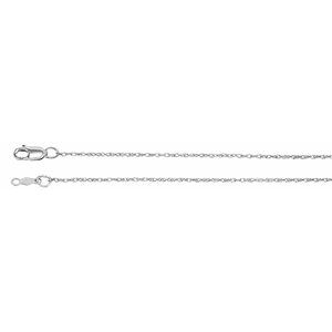 14K White 1 mm Rope 24" Chain-Siddiqui Jewelers