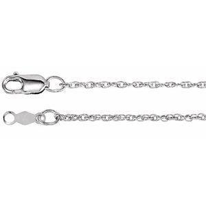 14K White 1.25 mm Rope 18" Chain-Siddiqui Jewelers
