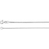 Sterling Silver 1.3 mm Diamond Cut Box 24" Chain with Spring Ring -Siddiqui Jewelers