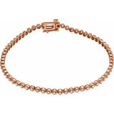 14K Rose 1 CTW Diamond Line Bracelet - Siddiqui Jewelers