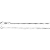 Rhodium-Plated Sterling Silver 1 mm Box 24" Chain-Siddiqui Jewelers