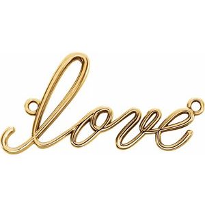 14K Yellow "Love" Necklace Center - Siddiqui Jewelers