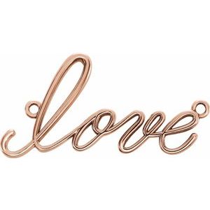 14K Rose "Love" Necklace Center - Siddiqui Jewelers