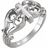Sterling Silver Sculptural Cross Ring - Siddiqui Jewelers