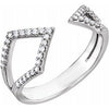 14K White 1/5 CTW Diamond Geometric Ring - Siddiqui Jewelers