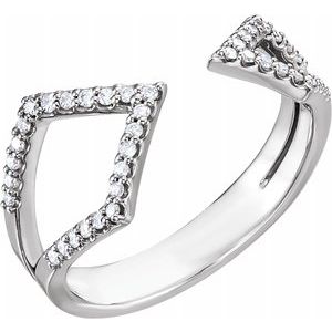 14K White 1/5 CTW Diamond Geometric Ring - Siddiqui Jewelers
