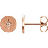 14K Rose .02 CTW Diamond Earrings - Siddiqui Jewelers