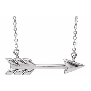 Sterling Silver Arrow 16"-18" Necklace - Siddiqui Jewelers
